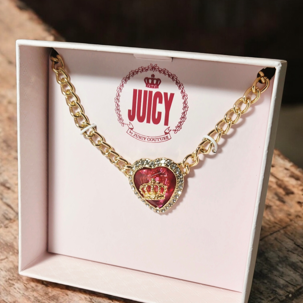 New Juicy Couture Gold Tone Halo Womens 16 Inch Collar Necklace Nwt